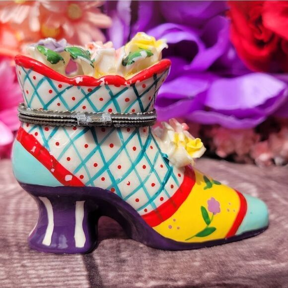 Trinket Box Porcelain Shoe - Picture 9 of 10